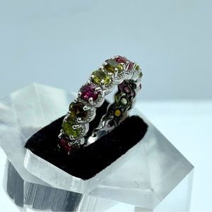 Multi-Color Tourmaline Eternity Band Ring